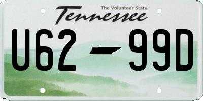TN license plate U6299D
