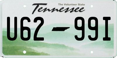 TN license plate U6299I