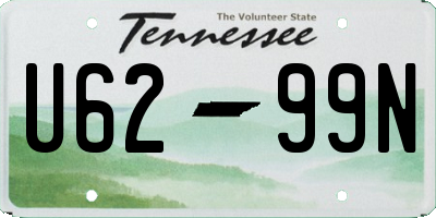 TN license plate U6299N