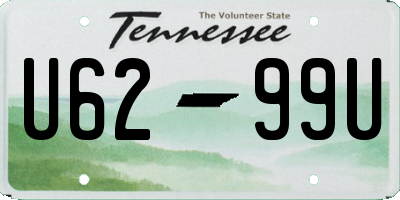 TN license plate U6299U