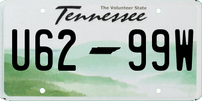 TN license plate U6299W