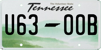 TN license plate U6300B