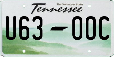 TN license plate U6300C