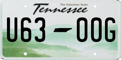 TN license plate U6300G