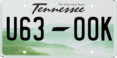 TN license plate U6300K