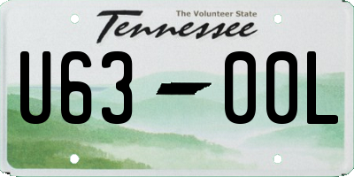 TN license plate U6300L