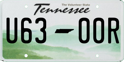 TN license plate U6300R