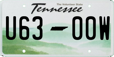 TN license plate U6300W
