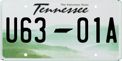 TN license plate U6301A
