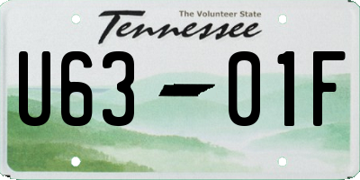 TN license plate U6301F