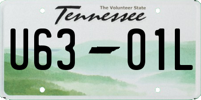TN license plate U6301L
