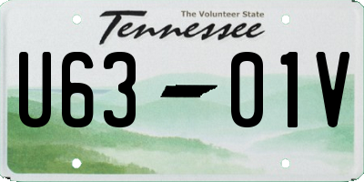 TN license plate U6301V