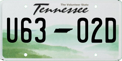 TN license plate U6302D