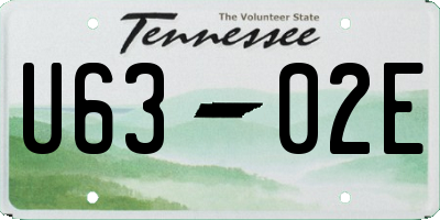 TN license plate U6302E