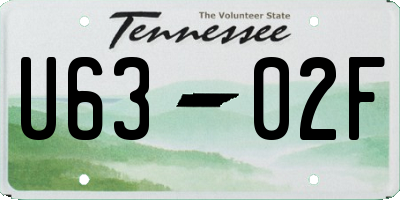 TN license plate U6302F