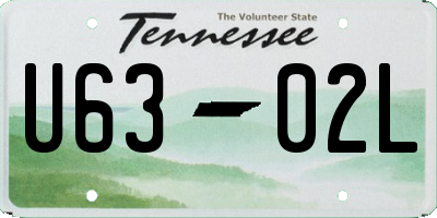 TN license plate U6302L