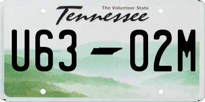 TN license plate U6302M