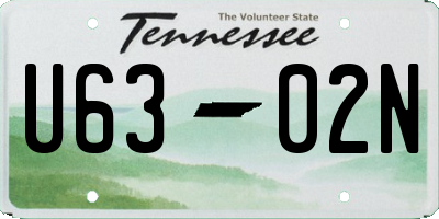 TN license plate U6302N