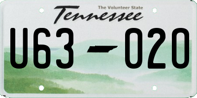 TN license plate U6302O