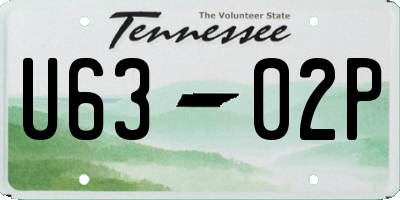TN license plate U6302P
