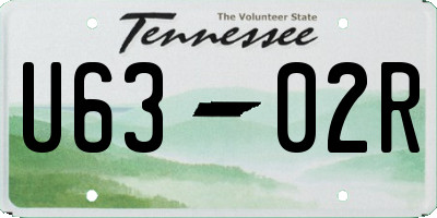 TN license plate U6302R