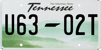 TN license plate U6302T