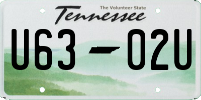 TN license plate U6302U