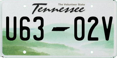 TN license plate U6302V