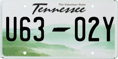TN license plate U6302Y