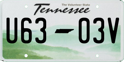 TN license plate U6303V
