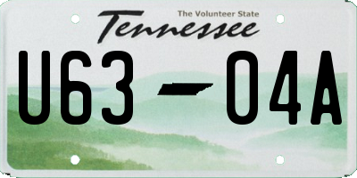 TN license plate U6304A
