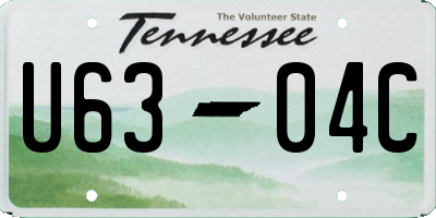 TN license plate U6304C