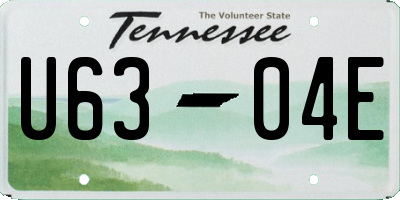 TN license plate U6304E