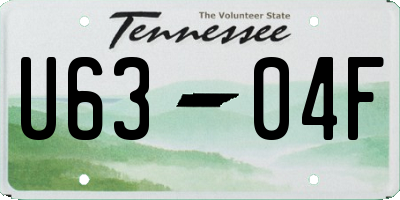 TN license plate U6304F
