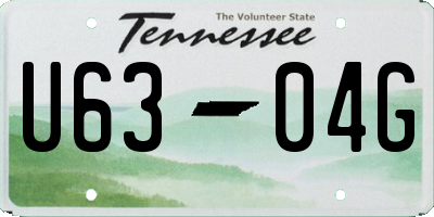 TN license plate U6304G