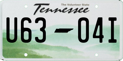 TN license plate U6304I
