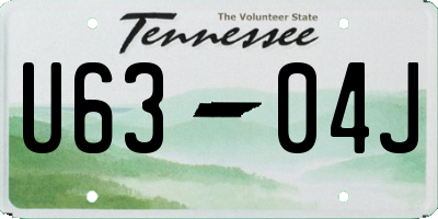 TN license plate U6304J