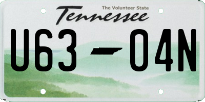 TN license plate U6304N