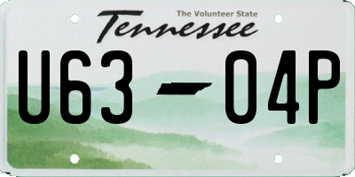 TN license plate U6304P