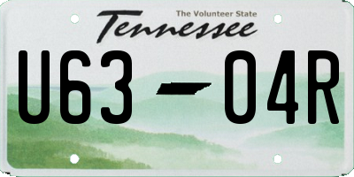 TN license plate U6304R