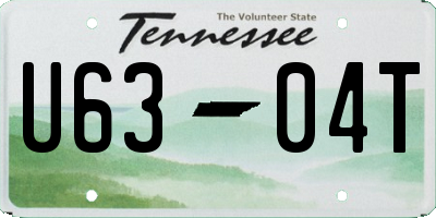 TN license plate U6304T