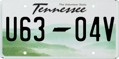 TN license plate U6304V