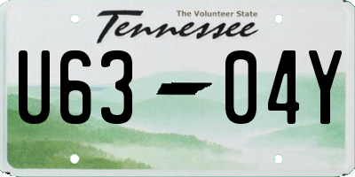 TN license plate U6304Y