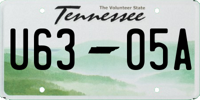 TN license plate U6305A