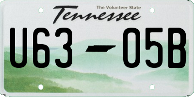 TN license plate U6305B