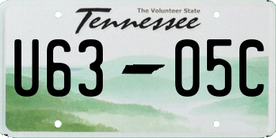 TN license plate U6305C