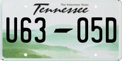TN license plate U6305D