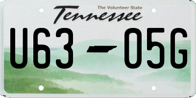 TN license plate U6305G