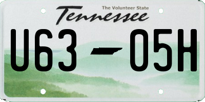 TN license plate U6305H