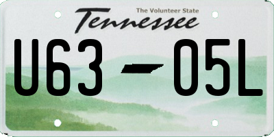 TN license plate U6305L